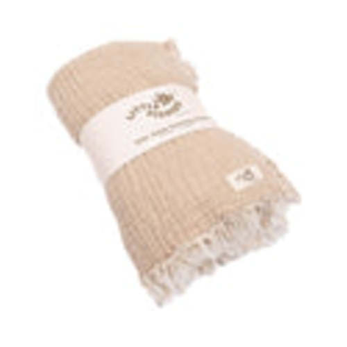 Little Fishies Gauze Receiving Blanket - Beige | Sand Cloud