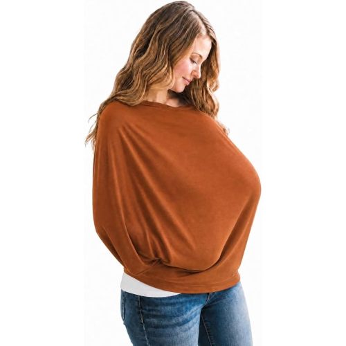 Copper Pearl Nursing Cover for Breastfeeding – Multi-Use Baby Car Seat Cover, Stroller Cover & Breast Feeding Cover Up for Women, Stretchy Breathable High Quality Cover for Boy or Girl, Powell