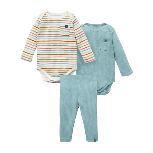 Modern Moments by Gerber Baby Neutral Bodysuits and Legging Organic Outfit Set, 3-Piece, Sizes 0/3 Months - 24 Months