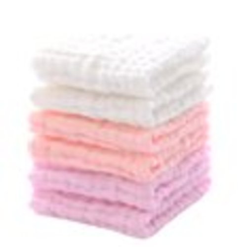 Asung Baby Muslin Washcloths Cotton Wipes 6 Layer Absorbent Face Towel for baby 10x10 inch 6 Pack