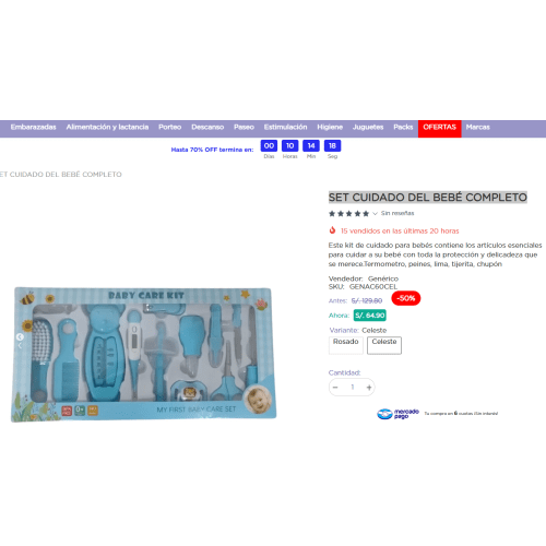 SET CUIDADO DEL BEBÉ COMPLETO