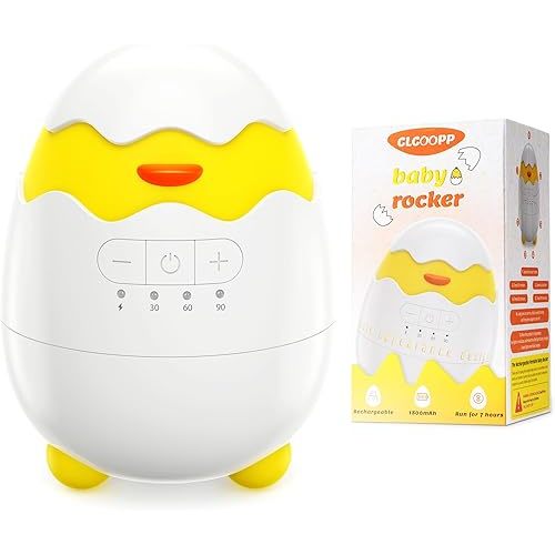 Baby Sleep Soothers Rechargeable Baby Rocker for Stroller Pram Baby Vibrating Soother Portable Baby Bouncer Stroller Rocker with 5 Vibration Intensities 4 Timing Modes for Newborn Registry Shower Gift