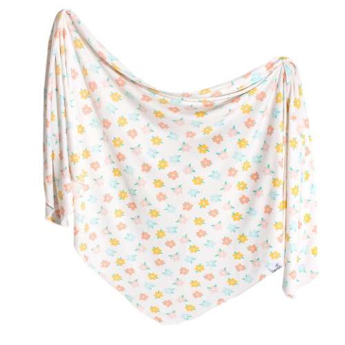 Knit Swaddle Blanket - Daisy