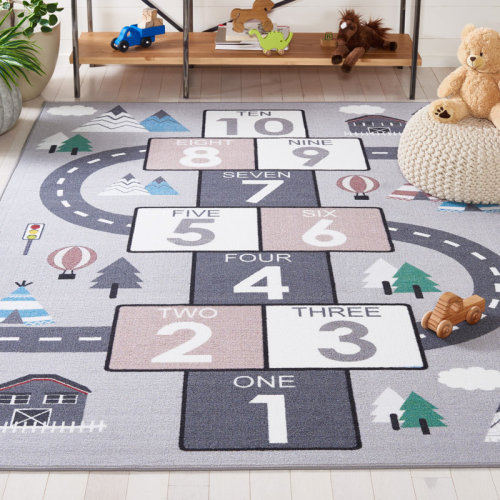 Viv + Rae Hawkesbury Common Gray/Pink Area Rug & Reviews | Wayfair