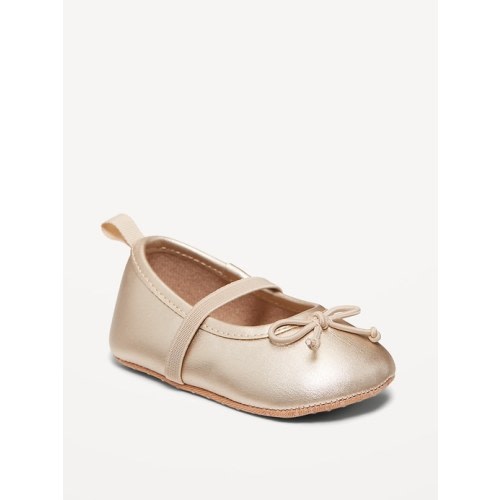 Metallic Faux-Leather Ballet Flat Shoes for Baby