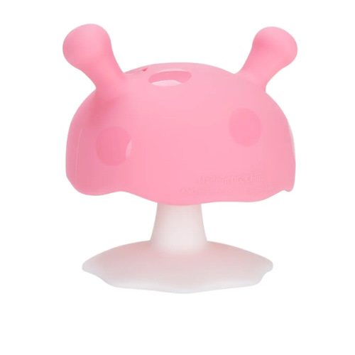 Shop Mombella Mushroom Soothing Teether Lime Green Pink Online at Baby Factory