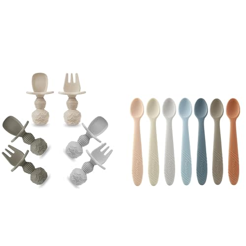 PandaEar Silicone Baby Spoons and Forks