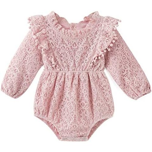 Simplee kids Baby Girl Kint Romper Fall Sleeveless Pompoms Rompers Newborn Little Girl Overall Jumpsuit Outfits