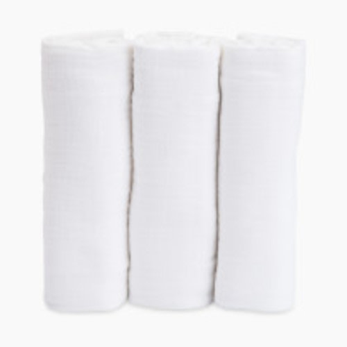 Little Unicorn Cotton Muslin Swaddle 3 Pack - White