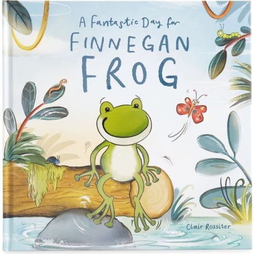 Jellycat 'A Fantastic Day For Finnegan Frog' Board Book, Green