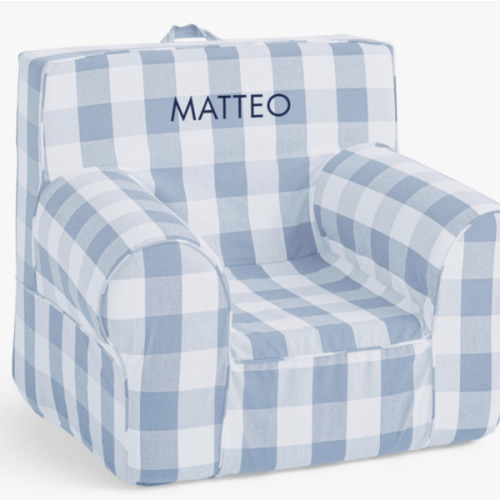 Kids Anywhere Chair®, Chambray Blue Twill with Buffalo Check