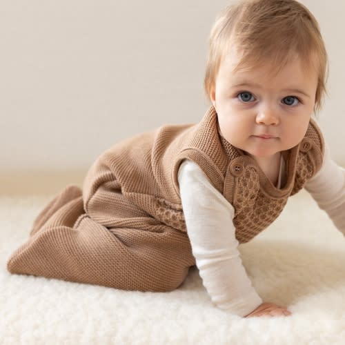 Knitted Organic Merino Wool Sleeping Bag without Sleeves [5212 or 52102] - £44.00 : Cambridge Baby, Organic Natural Clothing