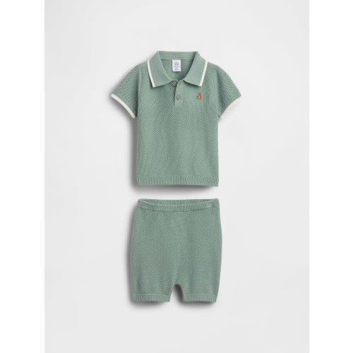 Baby Sweater Polo Outfit Set