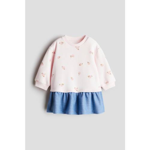 SWEATSHIRT DRESS WITH DENIM SKIRT