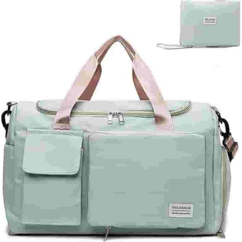 YOMYM Travel Duffle Bag Carry on Weekender Backpack with Shoe Compartment Small Gym Bag for Women