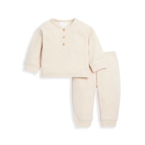 Bloomies Baby Unisex Waffle Top & Pants Set - Baby
