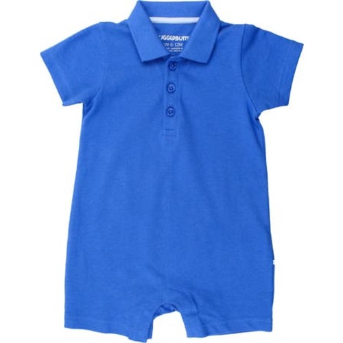 Baby Boys Pique Polo Romper, 0-3M