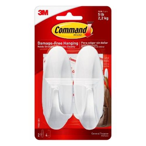 Command Designer Hooks (2 Hooks 4 Strips) White