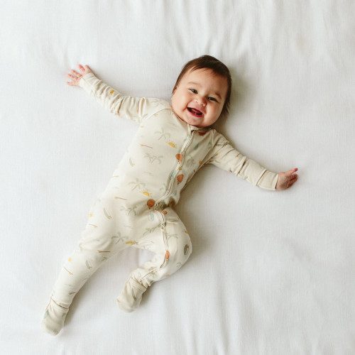 Goumi Kids Grow With You Footie- Snug Fit - Surf's Up, 3-6 M
