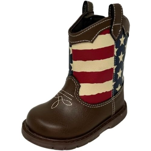 Baby Deer Round Toe Western Boot