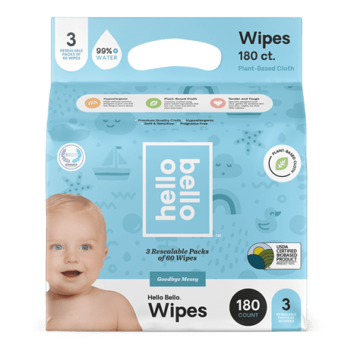 (4 Pack) Hello Bello Baby Wipes 60 ct