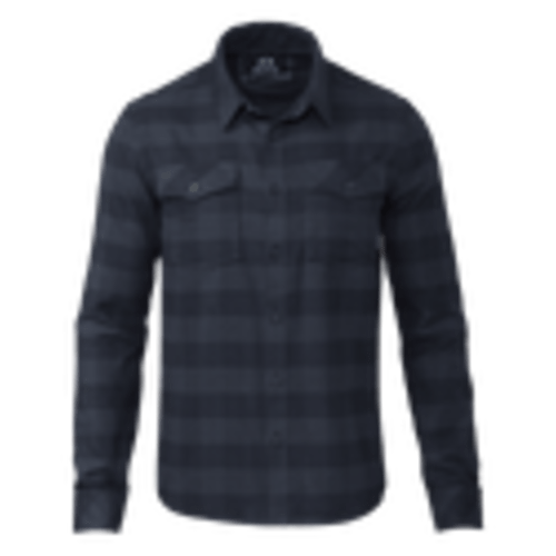 Men's Buffalo Check Plaid Flannel Work Shirt - Steel Blue | KUIU