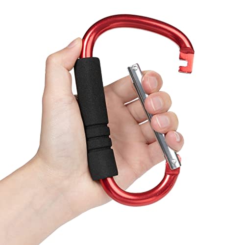 Stroller Hooks by Baby,2 Pack Convenient Organizer Hook Bag Clips to Diaper Bags Red