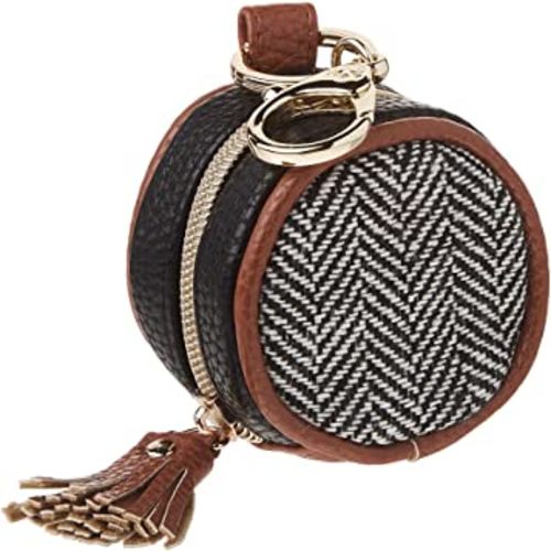 Itzy Ritzy Pacifier Case With Clip – Pacifier Charm Pod Includes Clasp to Easily Attach to a Diaper Bag or Purse; Measures 2.5” in Diameter and Holds 2 Pacifiers, Coffee and Cream