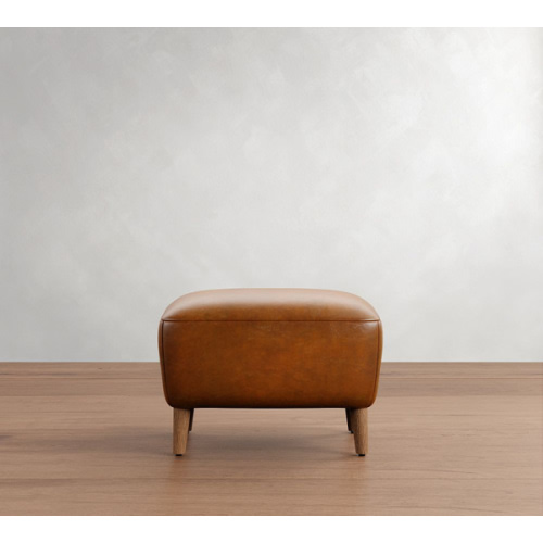 Olivia Leather Ottoman