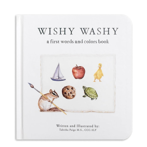 Wishy Washy: A Board Book of First Words and Colors for Growing Minds