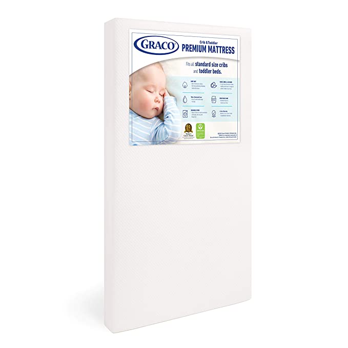 Graco Premium Foam Crib and Toddler Mattress - White