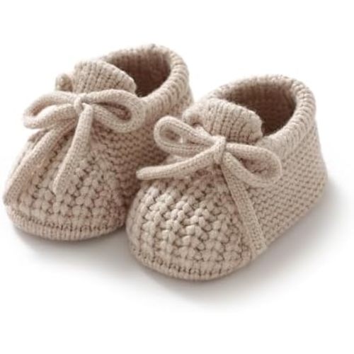 DovFanny Baby Booties Newborn Baby First Shoes Cozy Warm Knit Soft Booties for Toddler Infant Boy Girl