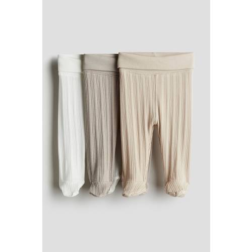 3-pack Ribbed Cotton Leggings