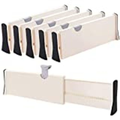 Amazon.com: TENABORT Set of 8 Adjustable Drawer Dividers Organizer Separators Plastic Dresser Organizer for Bedroom, Bathroom, Closet, Office Desk, Kitchen Storage : Home & Kitchen