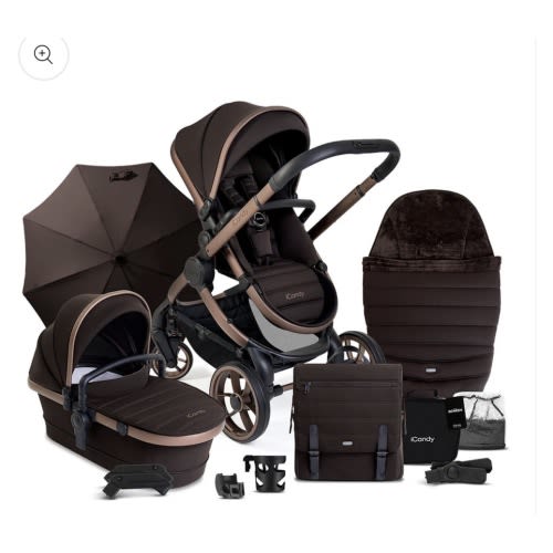 iCandy Peach 7 Stroller and Bassinet Complete Bundle - Pecan