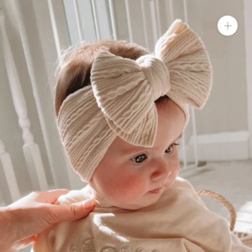 Luna + Luca Stretch Bow Headband - Cream