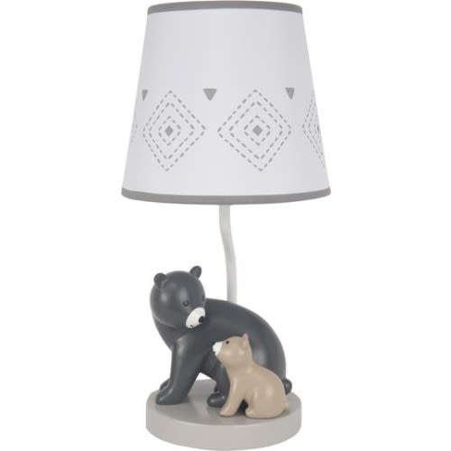 Woodland Forest Bears Nursery Lamp with Shade & Bulb