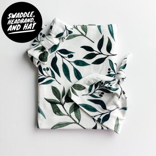 Surprise Gender Oliver Swaddle, Headband, and Hat Set – Milkmaid Goods