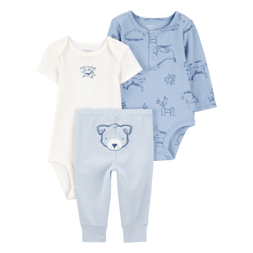 Baby 3-Piece Bear Little Character Set® - Blue | 3 or 6M