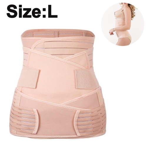 3 In 1 Postpartum Support Recovery Belly Wrap Waist/Pelvis Belt Body Shaper Postnatal Shapewear,L Variant Size Value L