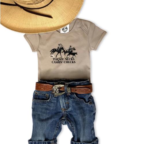 Turnin' Necks Cashin' Checks Onesie – Cowkid Clothing Company