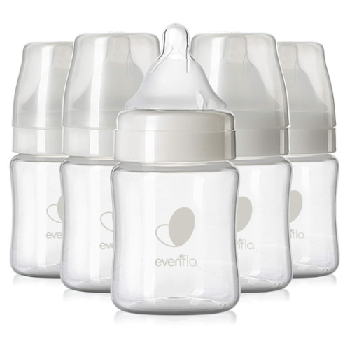 Evenflo Feeding Premium Proflo Venting Balance Plus Wide Neck Baby, Newborn and Infant Bottles - Developed by Pediatric Feeding Specialists - 5 Ounce (Pack of 6)