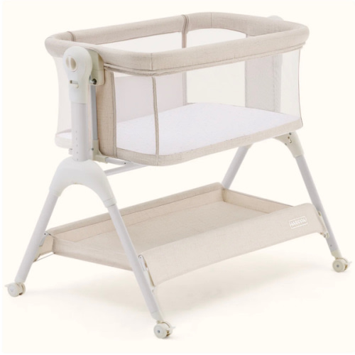 HARPPA Cuddly Sway | 3-in-1 Rocking Baby Bassinet & Bedside Sleeper with Anti-Reflux Mattress for Newborns | Attaches to Bed, Adjustable Height, Tool-Free Setup, Portable Wheels, CPSC Certified, Gentle Rocking Motion | Ideal for Infants, Safe Co-Sleeping