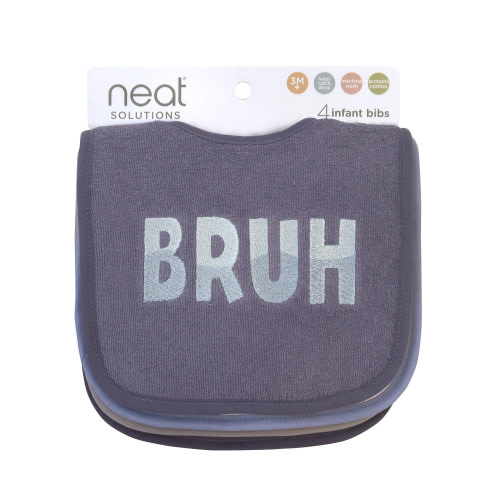 Neat Solutions Infant Boy Attitude Saying 4 Pack Bib