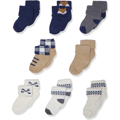 Hudson Baby Unisex Cotton Rich Newborn and Terry Socks