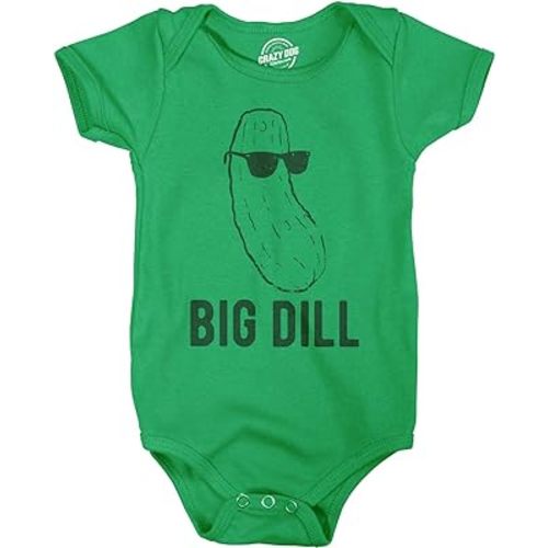 Big Dill Baby Bodysuit Funny Big Deal Funny Cool Pickles Sunglasses Infant Jumper