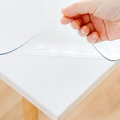 40 x 80 Inch Clear Table Cover Protector, Clear Table Protector for Dining Room Table, 1.5mm Plastic Table Cover, Waterproof Table Pad for Kitchen, Office