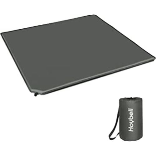 Hoybell Baby Playpen Mat, Compatible with 50x50 inch Playpen, Self Inflating Mattress Pad, Baby Play Mat, Portable and Comfortable Play Yard Mat with Carry Case – Dark Grey