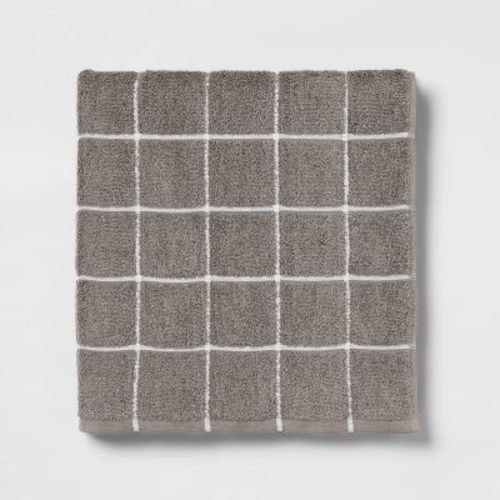 Oversized Everyday Bath Towel Dark Gray - Room Essentials™: 100% Cotton, Midweight, Machine Washable, Low Lint