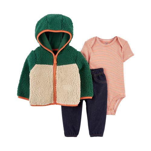 Baby 3-Piece Sherpa Jacket Set - 12M - Style,Multi